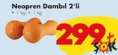 SLAZENGER NEOPREN DAMBIL 2'Lİ 1 KG + 1 KG SLAZENGER NEOPREN DAMBIL 2'Lİ 1 KG + 1 KG